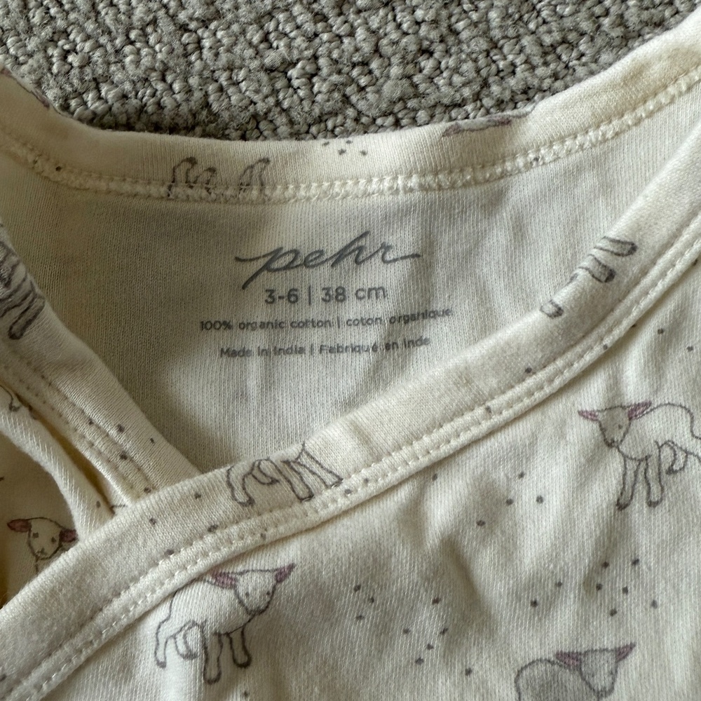 Pehr One Piece Snap Onesie  3-6 Months